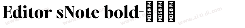 Editor sNote bold字体转换